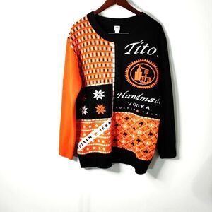 Tito's Handmade Vodka Sweater Men‎ XL Logo Graphic Print Austin Texas Art 2 Wear